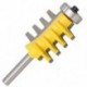 Router bitkészlet, 3 db 1/4 hüvelykes szárnyal és horonyval Router bit és fordított Y7D7