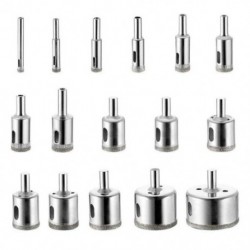1X (16 db 6-50 mm készlet csempe kerámia üveg gyémánt vágó lyuk fűrészfogó ToI4V5)