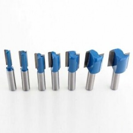 6X (7PC 8mm szárú kiváló minőségű egyenes / Dado útválasztó bitkészlet 6,8,10,12,14,18, U4Z9