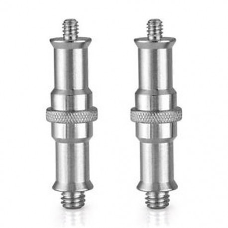 2X 1/4 - 3/8 hüvelykes fémhüvely-átalakító menetes csavaros adapter Spigot Stud G2K2