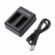 AHDBT-501 USB kettős töltő GoPro Hero 5 Black I6A2-hez
