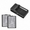 2x 1500mAh akkumulátor LP-E10   töltő EOS 1100D 1200D Rebel T3 K X50 LC Q4G1