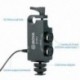 2X (Boya BY-MA2 kétcsatornás rögzítő hangkeverő Xlr jack 6,5 mm - 3,5 mm vezeték O2I5