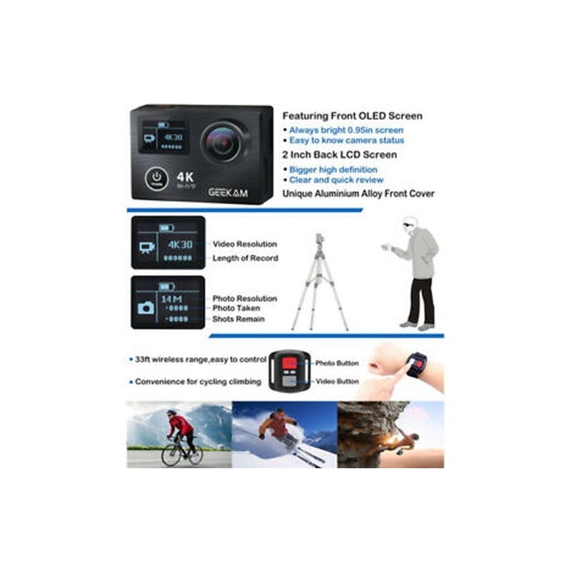 Geekam 4k best sale action camera review