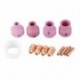 1X (Wp-24 Tig hegesztőpisztoly fogyóeszköz-készlethez 53N14 Collet Body Alumina NoZ2X4)