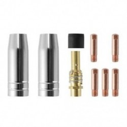 2X (9 db / készlet 15Ak Mig / Mag hegesztő fúvóka érintkezőkkel 0,8X25Mm M6 Gázcsatlakozó F5Y1