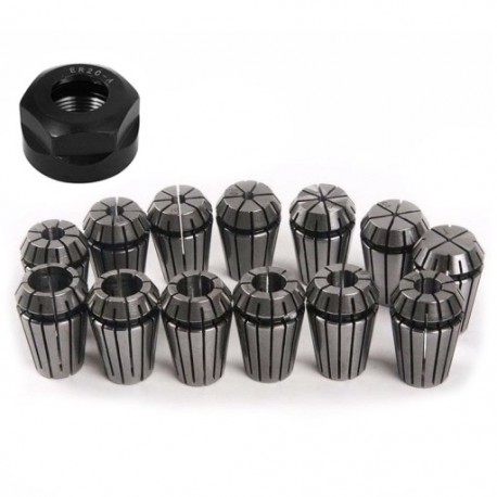 1X (ER20 14PC szorítókészlet 1 mm-től 13 mm-ig tartományban CNC gravírozó gépek marásához E8O3