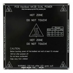 5X (háromdimenziós nyomtatós MK2B kettős teljesítményű PCB főzőlap ágy a Prusa &amp  Mendel C3N2-hez)