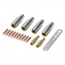 6X (17 db / készlet 15Ak Mig / Mag hegesztő fúvóka érintkezőkkel 0,8X25Mm M6 Gázcsatlakozó Y5D7