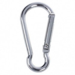 2 X SpRing betöltött kapu ezüst tónusú alumínium ötvözet CarabIner horog 36 kg 79 lb J2C6