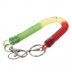 1X (műanyag vörös, sárga, zöld tekercs kábel alakú kulcstartó kötélszíj Q3X6)