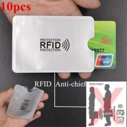 1X (10db-os alumíniumfólia páramentesítõ kártya borítója RFID árnyékoló táska NFC cr E3S3