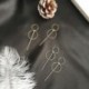 Arany - Divat fülbevalók Punk egyszerű hosszú szakaszú bojt medál méretű kör Earrin R8D4