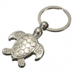 3D ezüst gyönyörű texturált tengeri teknős kulcstartó - fém kulcstartó kulcstartó kulcs G2U8