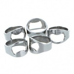 Ötszörös ezüst rozsdamentes acél fém hüvelykujj kulcstartó gyűrű sörösüveg Opene T6M6