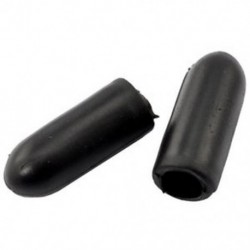 100 darabos fekete gumi végű tippek 15X6 mm (0,6 hüvelyk X 0,24 hüvelyk) H8S7 H3X0