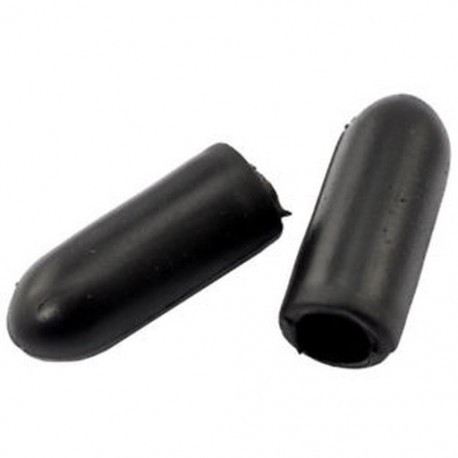 100 darabos fekete gumi végű tippek 15X6 mm (0,6 hüvelyk X 0,24 hüvelyk) H8S7 H3X0