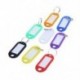 32x többszínű műanyag Key Fob azonosító címkék Poggyász-azonosító címkék hasított gyűrűvel X4U8