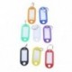 32x többszínű műanyag Key Fob azonosító címkék Poggyász-azonosító címkék hasított gyűrűvel X4U8