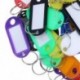 32x többszínű műanyag Key Fob azonosító címkék Poggyász-azonosító címkék hasított gyűrűvel X4U8