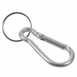 10 PCS fém rugós kapu kulcstartó karabiner horog ezüst I9O5