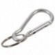10 PCS fém rugós kapu kulcstartó karabiner horog ezüst I9O5