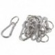 10 PCS fém rugós kapu kulcstartó karabiner horog ezüst I9O5