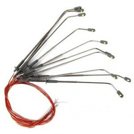 10 darab magasságú, 8 cm-es utcai lámpavilágító egyedülálló az M9V5 vasúti modellhez