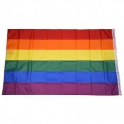 Gay Pride Rainbow Flag 5`x3` I3O6 I3D5 V4Q4
