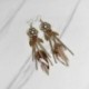 2X (ékszer barna hosszú toll Dreamcatcher fülbevaló hippi toll Mini Drea A9T2