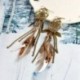 2X (ékszer barna hosszú toll Dreamcatcher fülbevaló hippi toll Mini Drea A9T2