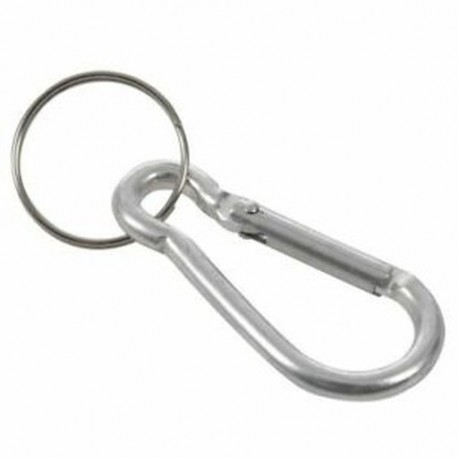 2X (10 db fém rugós kapu kulcstartó karabiner horog ezüst F9M4)