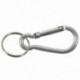 2X (10 db fém rugós kapu kulcstartó karabiner horog ezüst F9M4)