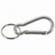 2X (10 db fém rugós kapu kulcstartó karabiner horog ezüst F9M4)