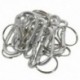 2X (10 db fém rugós kapu kulcstartó karabiner horog ezüst F9M4)