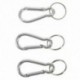 2X (10 db fém rugós kapu kulcstartó karabiner horog ezüst F9M4)