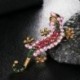 4X (Divatos Aranyos Állati Gekkó Brossok Ötvözet Crystal Női Bross Tűs BadV1M4