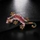 4X (Divatos Aranyos Állati Gekkó Brossok Ötvözet Crystal Női Bross Tűs BadV1M4