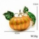 4X (Halloween tök bross új ötvözet zöld levelek narancssárga zománc tök WoU2S7