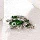 3X (strasszos zöld bross Unisex aranyos állati bross pin női férfi ruha CoJ7W9