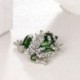 3X (strasszos zöld bross Unisex aranyos állati bross pin női férfi ruha CoJ7W9
