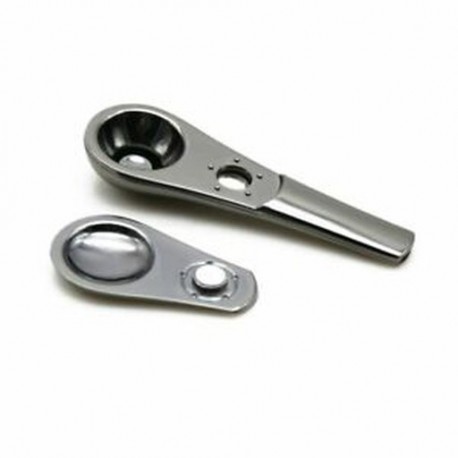 1X (új kreatív kanál dohányzó csőhordozható fémnövény-kiegészítők Mag M3A5-vel