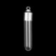 10 db mini üres üveg cső üveg medál bársony üveg tiszta V8G3 F4B2