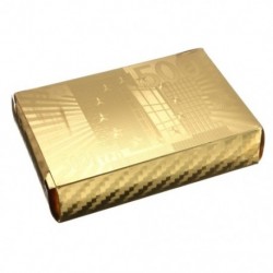 2X (arany fólia póker, euró stílusú műanyag póker játékkártyák, vízálló kártyák M9R7