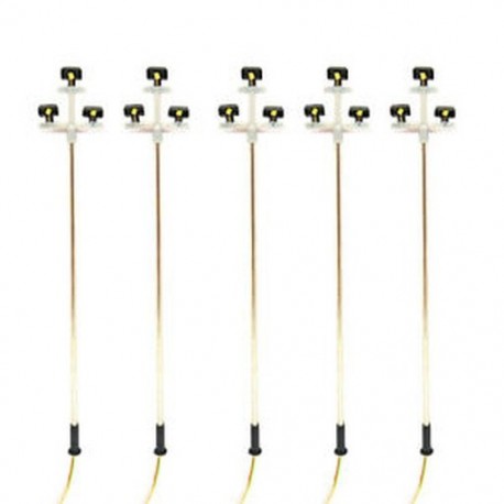 2X (3Led utcai lámpa 1: 100 Ho méretarányú Led utcai lámpás látvány Mini Lamppost F L4Y6