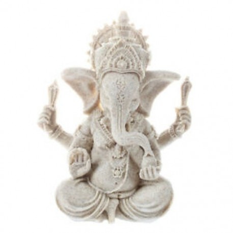 Homokkő Ganesha Buddha elefánt szobor szobor szobor kézzel készített alak P4I5