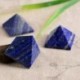 2X (természetes Lapis Lazuli kristály piramis torony, 3 cm-es energiagyógyító ajándék otthon K0O2