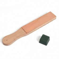 6X (Fa fogantyúval készített bőrélező héj kés borotvapolíjazó tábla Po R2R8-val