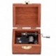 6X (retrófa fából készült zenei doboz kézifutó dallammemória (szívzár) P7J1)