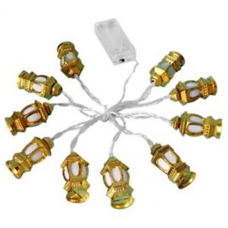 9X (iszlám Eid Ramadan muszlim Led String Light 1,65m 10 Led Szív Holdöntvény R2F7